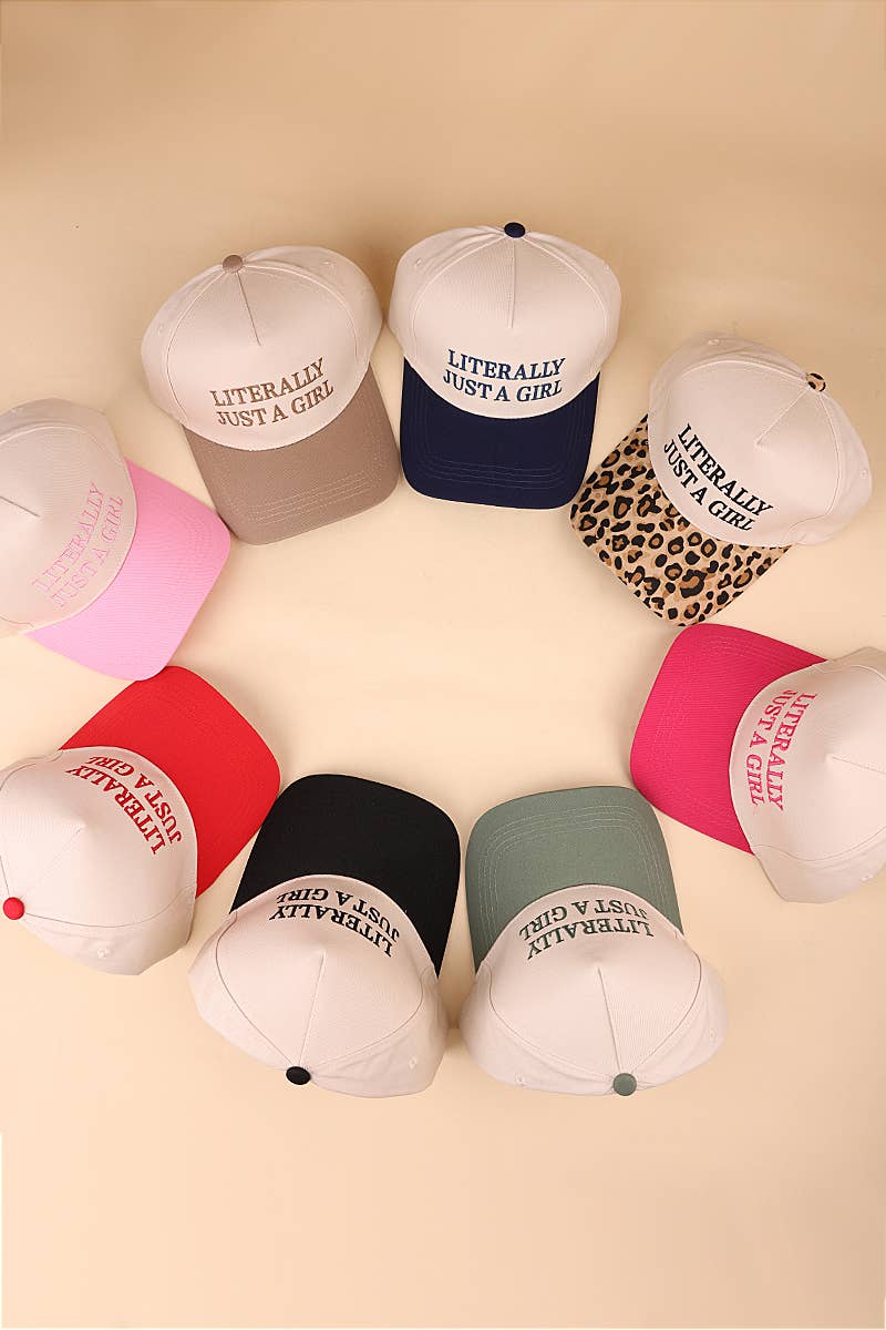 Literally Just A Girl Canvas Hat