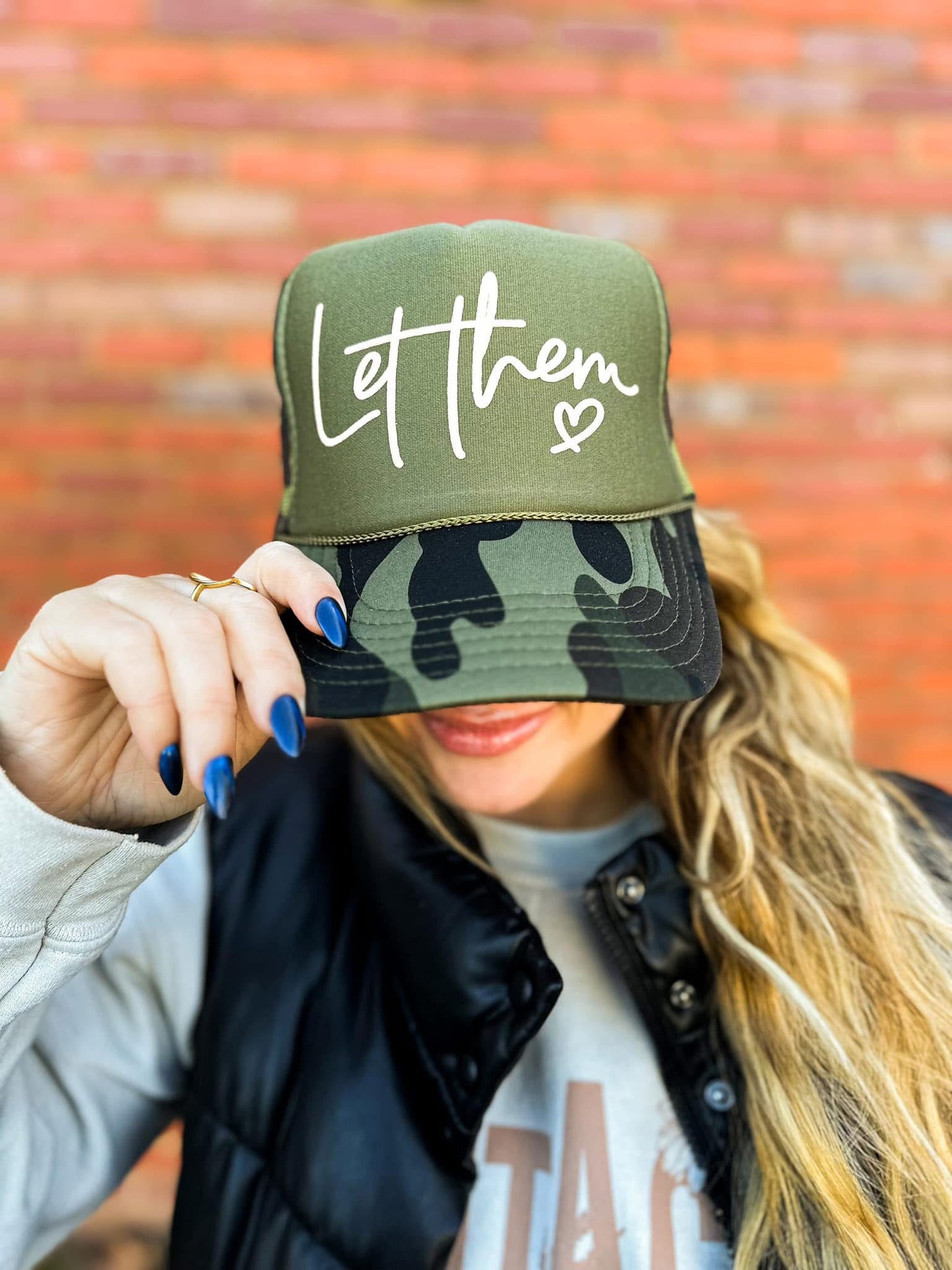 “Let Them” Camo Trucker Hat