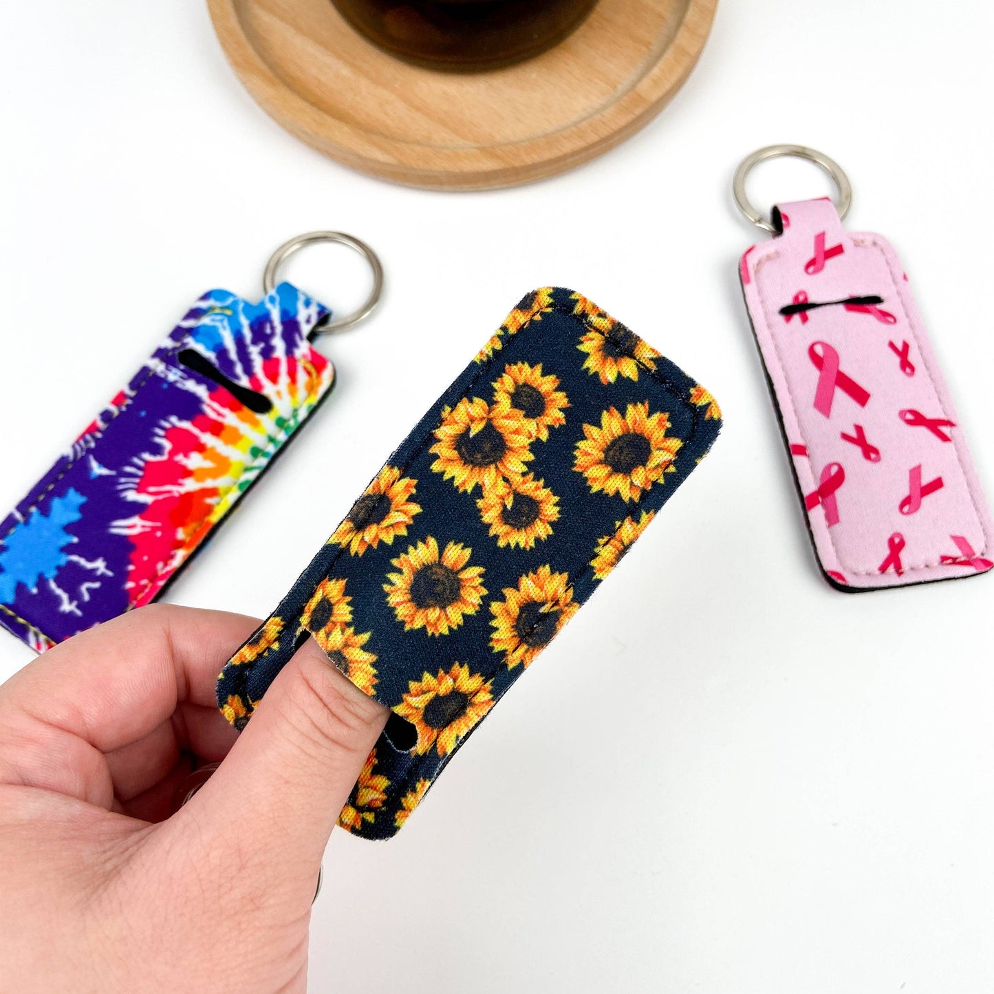 Chapstick holder Keychain