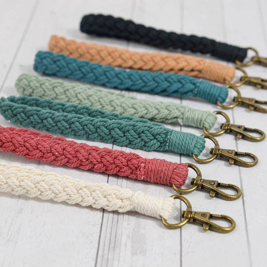 Boho Braided Macrame Wristlet