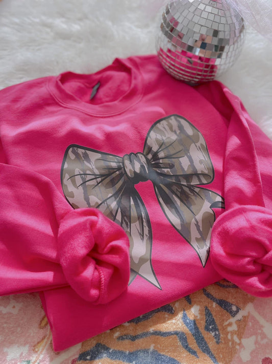 Camo Bow Crewneck