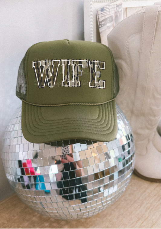 Camo WIFE Trucker Hat