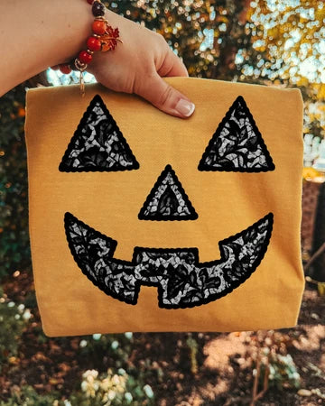 Lace Jack O Lantern - Mustard