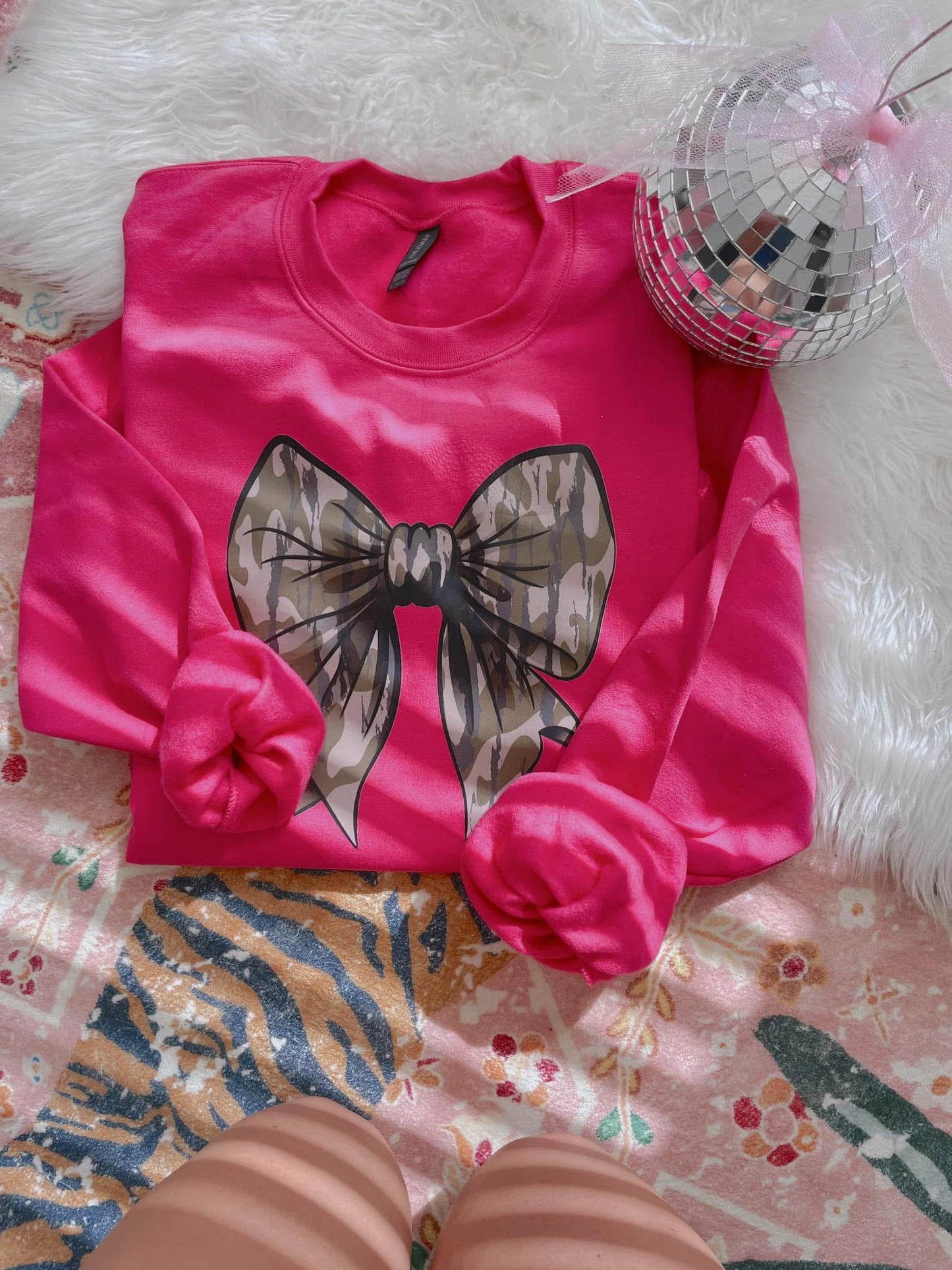 Camo Bow Crewneck