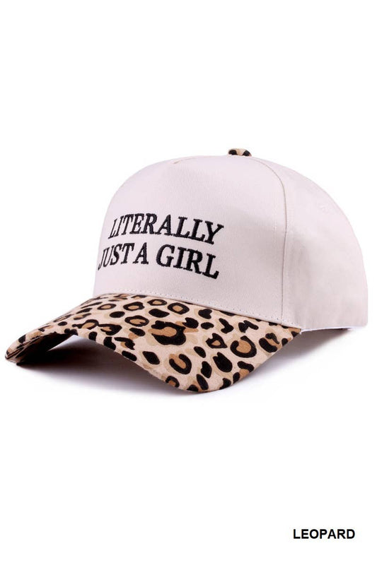 Literally Just A Girl Canvas Hat
