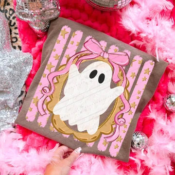 Pink Girly Ghost Tee/Crew