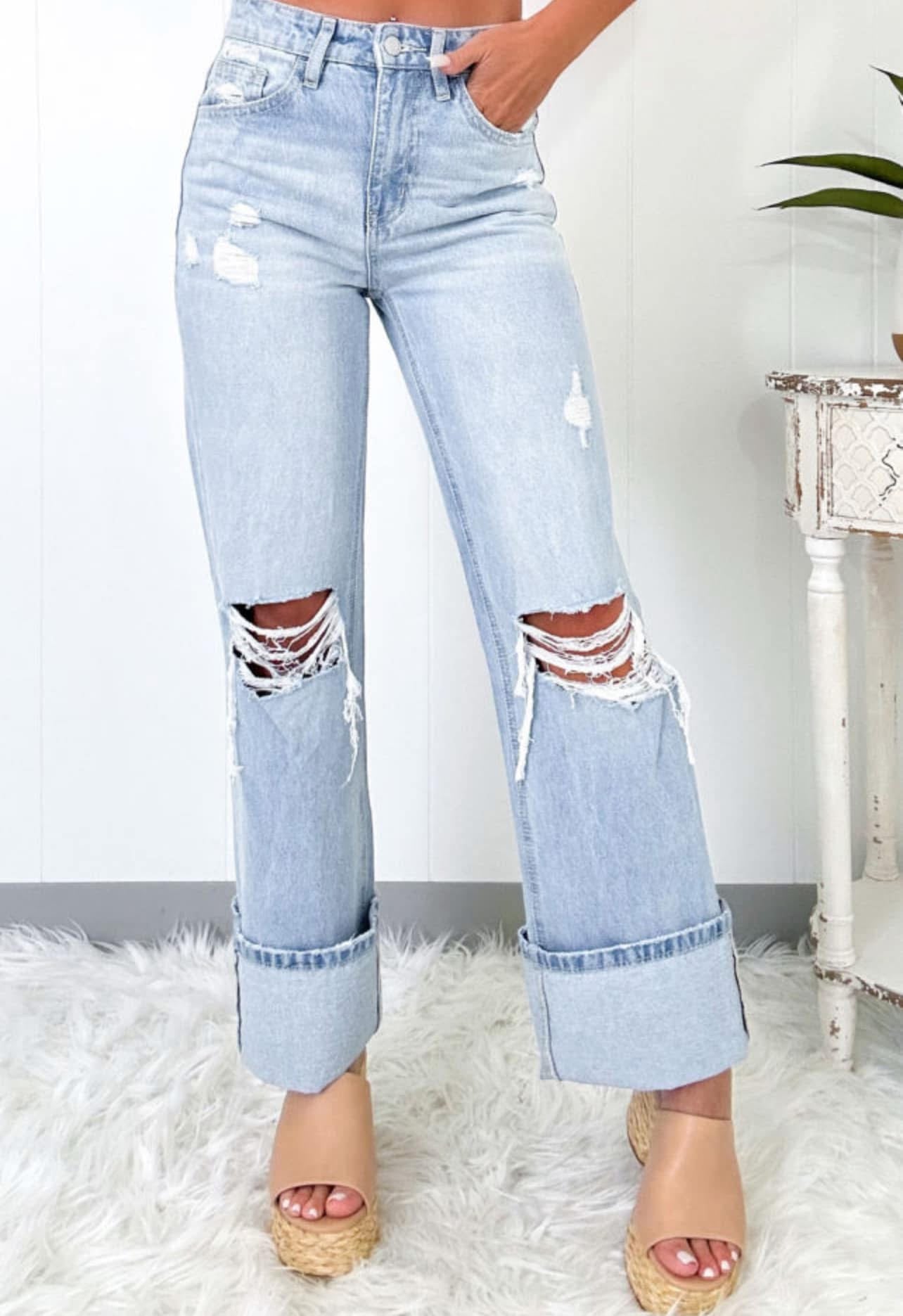 Distressed Flare Jeans