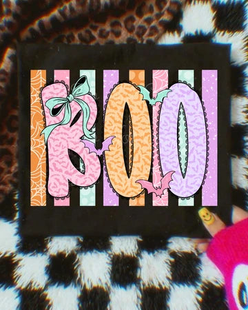 Striped Boo Tee/Crew